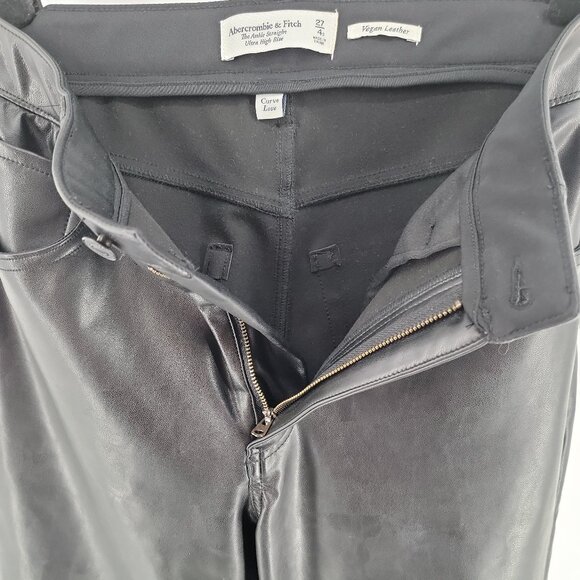 Abercrombie & Fitch Curve Love Vegan Leather Jeans (27 / 4S) - Picture 5 of 9